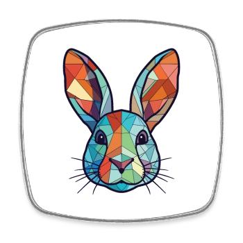 Hase buntes Aquarell Tier Haustier Illustration - Viereckiger Kühlschrankmagnet - Weiß - Vorne