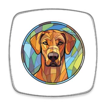Rhodesian Ridgeback Hund Buntes Aquarell Haustier - Viereckiger Kühlschrankmagnet - Weiß - Vorne