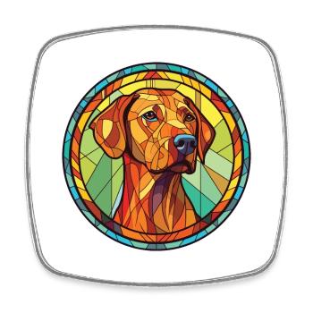 Rhodesian Ridgeback Dog Colorful Watercolor Pet - Square fridge magnet - white - Front