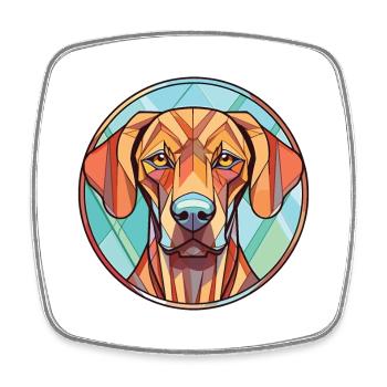 Rhodesian Ridgeback Hund Buntes Aquarell Haustier - Viereckiger Kühlschrankmagnet - Weiß - Vorne