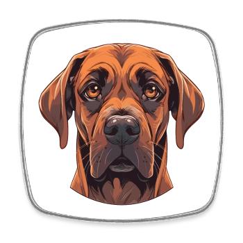 Rhodesian Ridgeback Dog Colorful Watercolor Pet - Square fridge magnet - white - Front