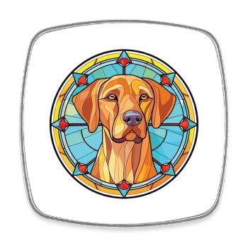 Rhodesian Ridgeback Hund Buntes Aquarell Haustier - Viereckiger Kühlschrankmagnet - Weiß - Vorne