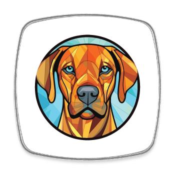 Rhodesian Ridgeback Hund Buntes Aquarell Haustier - Viereckiger Kühlschrankmagnet - Weiß - Vorne