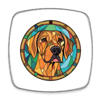 Rhodesian Ridgeback Hund Buntes Aquarell Haustier - Viereckiger Kühlschrankmagnet - Weiß - Vorne