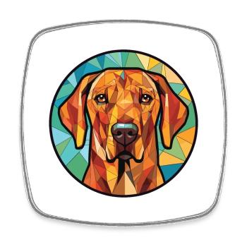 Rhodesian Ridgeback Hund Buntes Aquarell Haustier - Viereckiger Kühlschrankmagnet - Weiß - Vorne