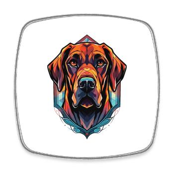 Rhodesian Ridgeback Dog Colorful Watercolor Pet - Square fridge magnet - white - Front
