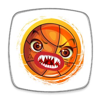 HALLOWEEN COSTUMES - BASKETBALL SPORTS - MONSTERS - Square fridge magnet - white - Front
