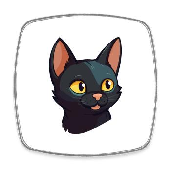 Bombay Katze Cartoon Aquarell Illustration - Viereckiger Kühlschrankmagnet - Weiß - Vorne