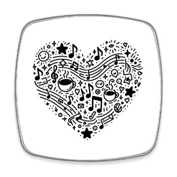 Everyday Love - Square fridge magnet - white - Front