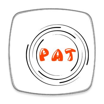 Patt - Viereckiger Kühlschrankmagnet - Weiß - Vorne