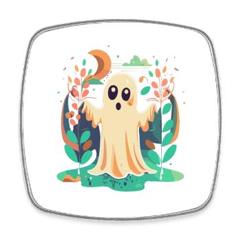 Halloween Ghost - Square fridge magnet - white - Front