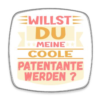PATENTANTE WERDEN - TAUFE CHRISTLICHE GEMEINDE - Viereckiger Kühlschrankmagnet - Weiß - Vorne