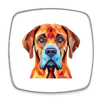 Alpine Mastiff Dog Breed Watercolor Illustration - Square fridge magnet - white - Front