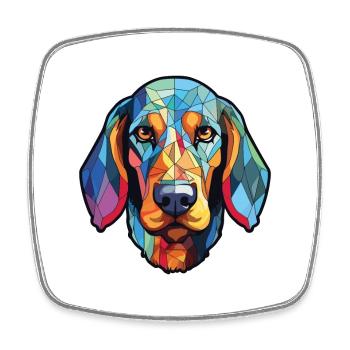 American Blue Gascogne Hund Rasse Aquarell - Viereckiger Kühlschrankmagnet - Weiß - Vorne