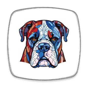 Alapaha Blue Blood Bulldog race chien aquarelle - Magnet carré - blanc - Devant