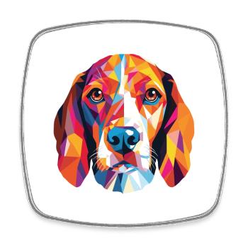Beagle Harrier Dufthund Hunderasse Aquarell - Viereckiger Kühlschrankmagnet - Weiß - Vorne