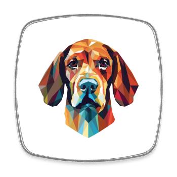 Bayerischer Berghund Hunderasse Aquarellglas - Viereckiger Kühlschrankmagnet - Weiß - Vorne