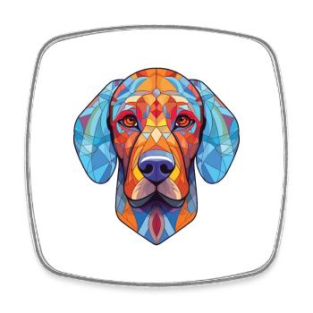Armenian Gampr Dog Breed Watercolor Illustration - Square fridge magnet - white - Front