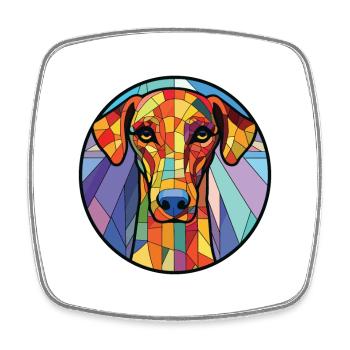 Azawakh chien race coloré aquarelle Illustration - Magnet carré - blanc - Devant