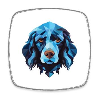 Blaue Picardie Spaniel Hunderasse buntes Aquarell - Viereckiger Kühlschrankmagnet - Weiß - Vorne