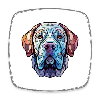 Neapolitan Mastiff Dog Breed Colorful Watercolor - Square fridge magnet - white - Front