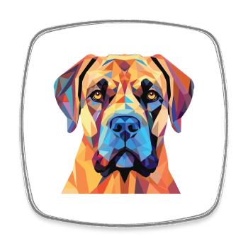 Boerboel chien race aquarelle verre Illustration - Magnet carré - blanc - Devant