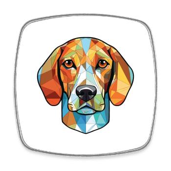 Kanarischer Warren Hund Hunderasse Aquarellglas - Viereckiger Kühlschrankmagnet - Weiß - Vorne