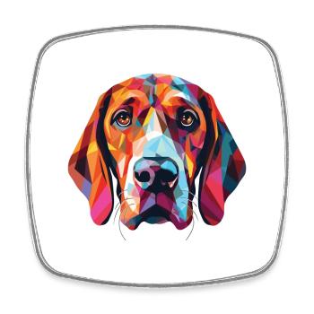 Bruno Jura Hund Rasse Aquarell Illustration - Viereckiger Kühlschrankmagnet - Weiß - Vorne