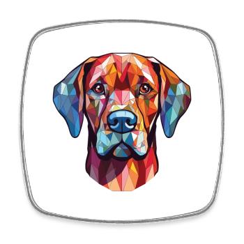 Broholmer chien race aquarelle verre Illustration - Magnet carré - blanc - Devant
