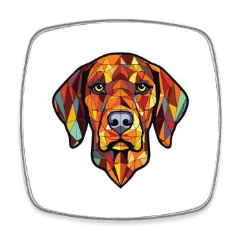 Burgos Pointer chien race aquarelle Illustration - Magnet carré - blanc - Devant