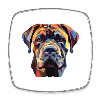 Cane Corso Dog Breed Watercolor Glass Illustration - Square fridge magnet - white - Front