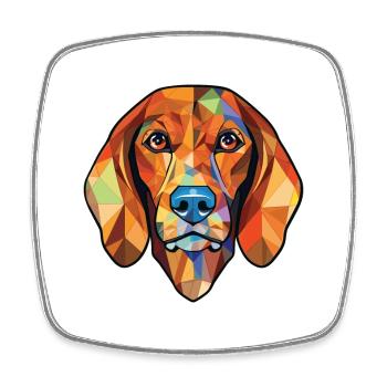 Bosnischer rauer Jagdhund Hunderasse Aquarell - Viereckiger Kühlschrankmagnet - Weiß - Vorne