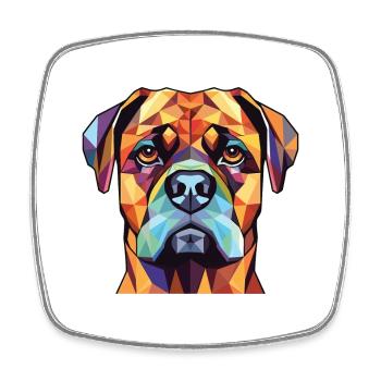 Bullmastiff Dog Breed Watercolor Illustration - Square fridge magnet - white - Front