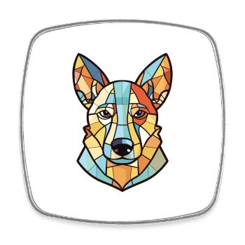 Carolina Hunderasse Aquarell Glas Illustration - Viereckiger Kühlschrankmagnet - Weiß - Vorne