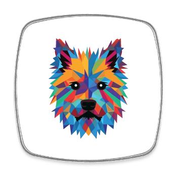 Cairn Terrier Hunderasse Aquarell Illustration - Viereckiger Kühlschrankmagnet - Weiß - Vorne