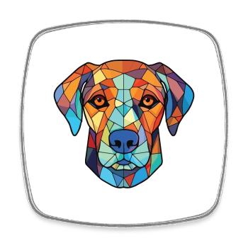 Billy Dog Breed Illustration aquarelle colorée - Magnet carré - blanc - Devant