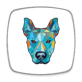 Blue Thai Ridgeback Dog Breed Colorful Watercolor - Square fridge magnet - white - Front