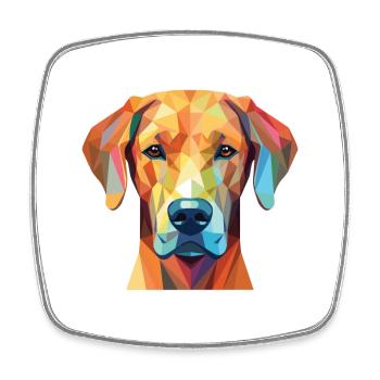 Rhodesian Ridgeback chien race aquarelle colorée - Magnet carré - blanc - Devant