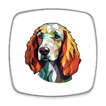 Setter anglais chien race aquarelle Illustration - Magnet carré - blanc - Devant