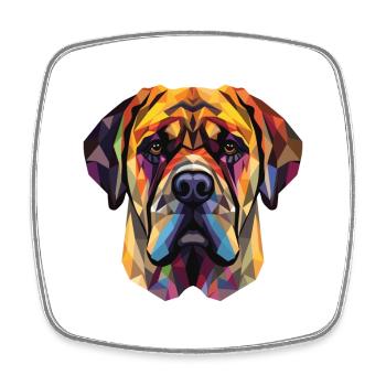 Englische Doggen-Hunderasse Aquarell-Illustration - Viereckiger Kühlschrankmagnet - Weiß - Vorne