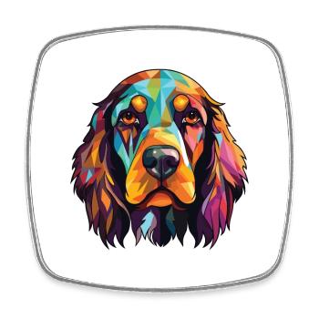 Deutsche Spaniel Hunderasse Aquarell Illustration - Viereckiger Kühlschrankmagnet - Weiß - Vorne
