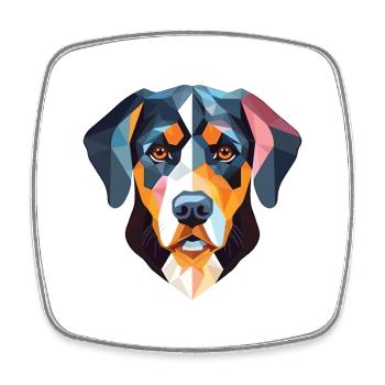Entlebucher Mountain Dog Breed Aquarelle colorée - Magnet carré - blanc - Devant