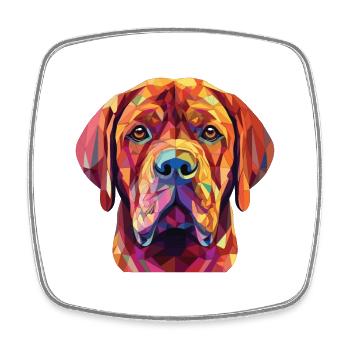 Französisches Bordeaux Mastiff Hunderasse Aquarellglas - Viereckiger Kühlschrankmagnet - Weiß - Vorne