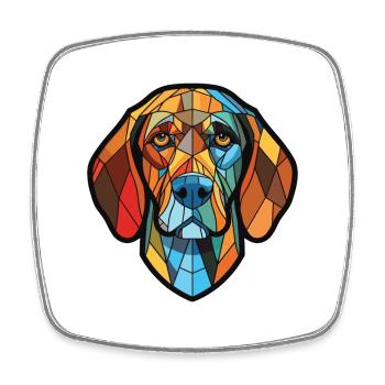 Gascons Saintongeois Dog Breed Colorful Watercolor - Square fridge magnet - white - Front