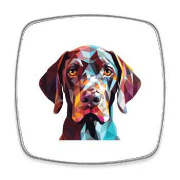 Deutsch Kurzhaar Hund Rasse Aquarell - Viereckiger Kühlschrankmagnet - Weiß - Vorne