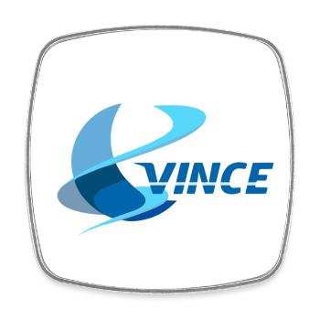 Vince - Square fridge magnet - white - Front