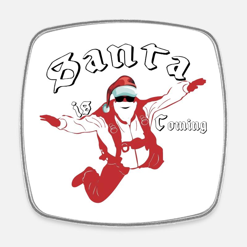 Santa Claus, dass dir ein lächeln schenkt - Viereckiger Kühlschrankmagnet - Weiß
