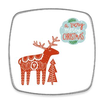 a very merry Christmas - Square fridge magnet - white - Front