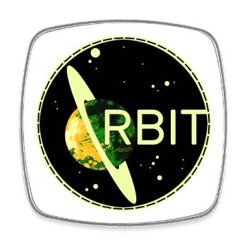 Saturn Orbit Planet space Umlaufbahn 70s Universum - Viereckiger Kühlschrankmagnet - Weiß - Vorne