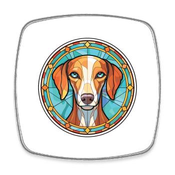 Azawakh Race Chien Illustration Aquarelle Colorée - Magnet carré - blanc - Devant